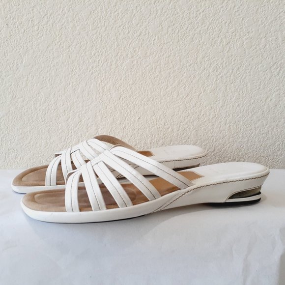 Cole Haan Nike Air White Strappy Sandals - Picture 3 of 11